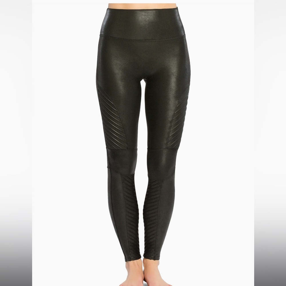 Spanx Faux Leather Moto Leggings | Black | S